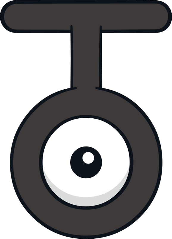 Pokemon Unown-t Is A Fictional Character Of Humans - Pokemon Unown Letter T (578x800), Png Download