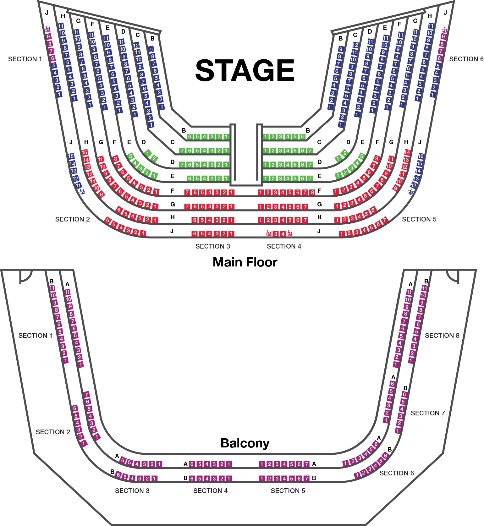 Todd Wehr Theater Seating Chart - Diagram (1540x1674), Png Download
