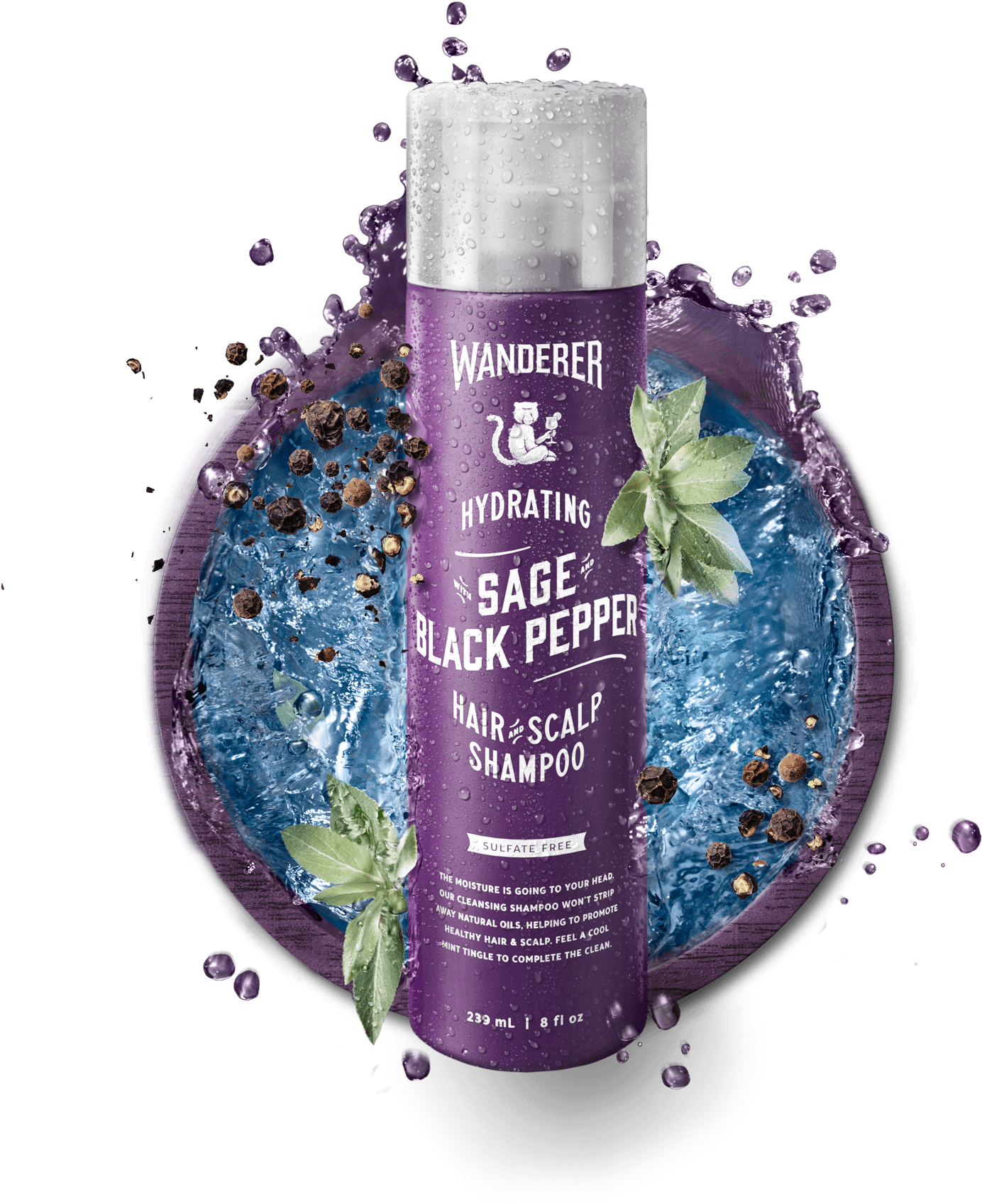 Wanderer Hydrating Hair And Scalp Shampoo - Shampoo (1700x1700), Png Download