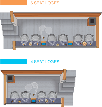 Premium Seating Loge Floorplan - Loge F Amway Center (401x417), Png Download