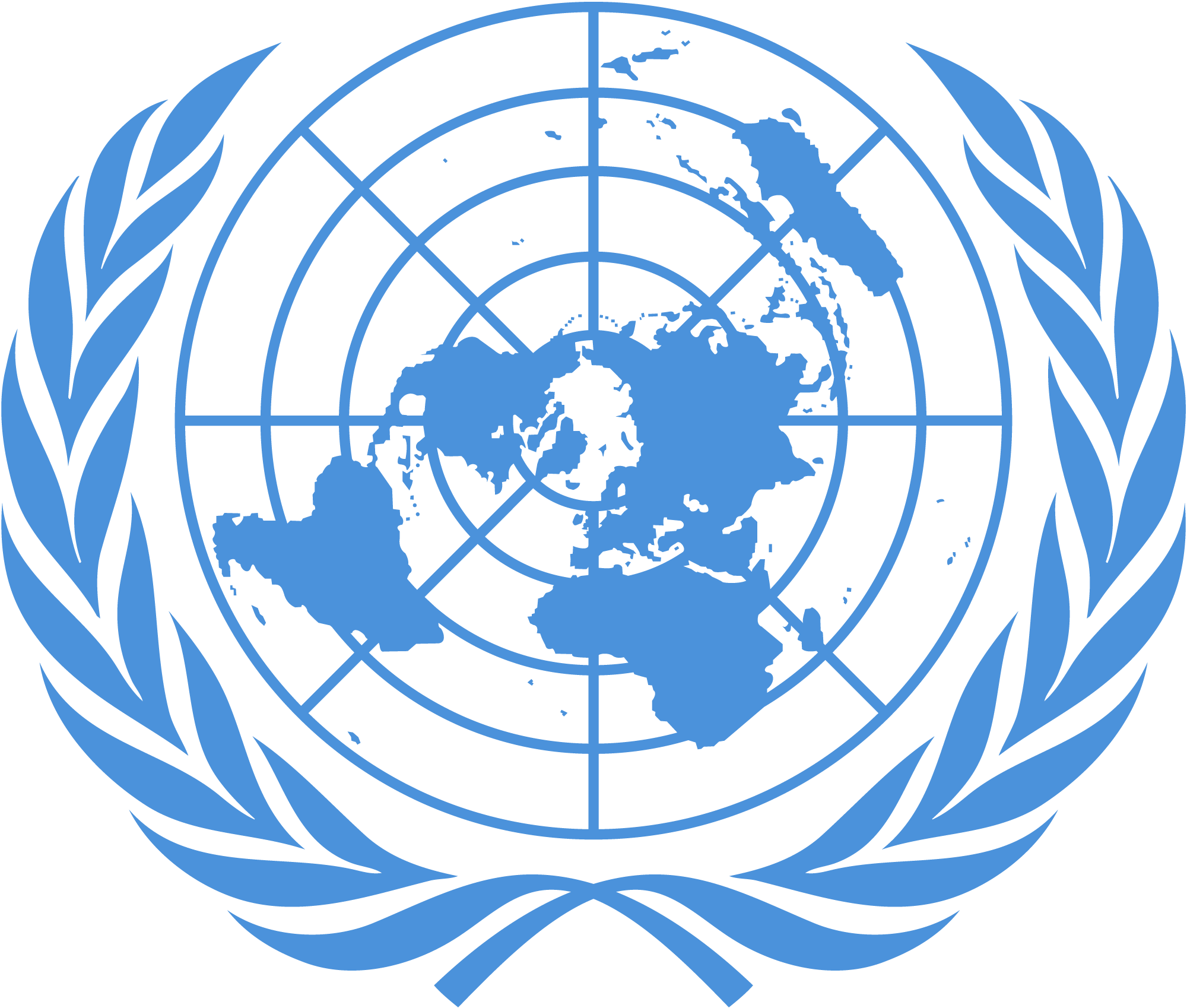 Un Logo In Png Format With Higher Resolution - United Nations Logo Png (2000x1698), Png Download