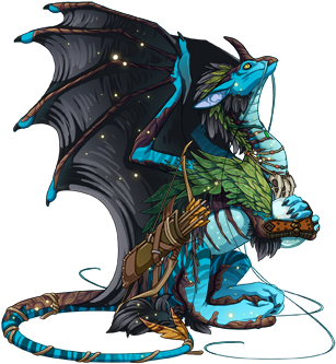 39781187 350 - Blue Female Dragon (350x350), Png Download