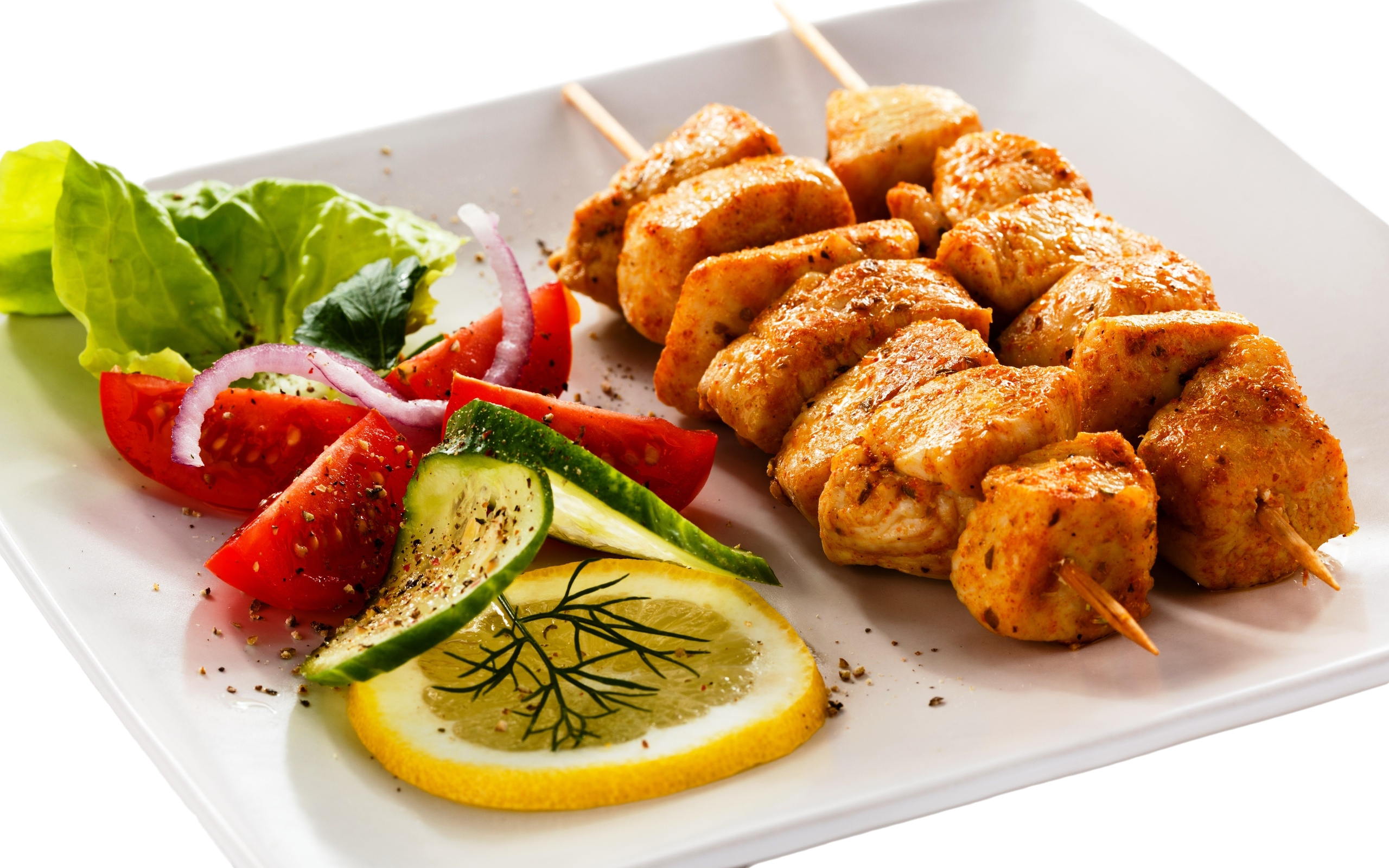 Marinated Twice In Special Spices And Grilled - Lebanese Platter Png (2560x1600), Png Download