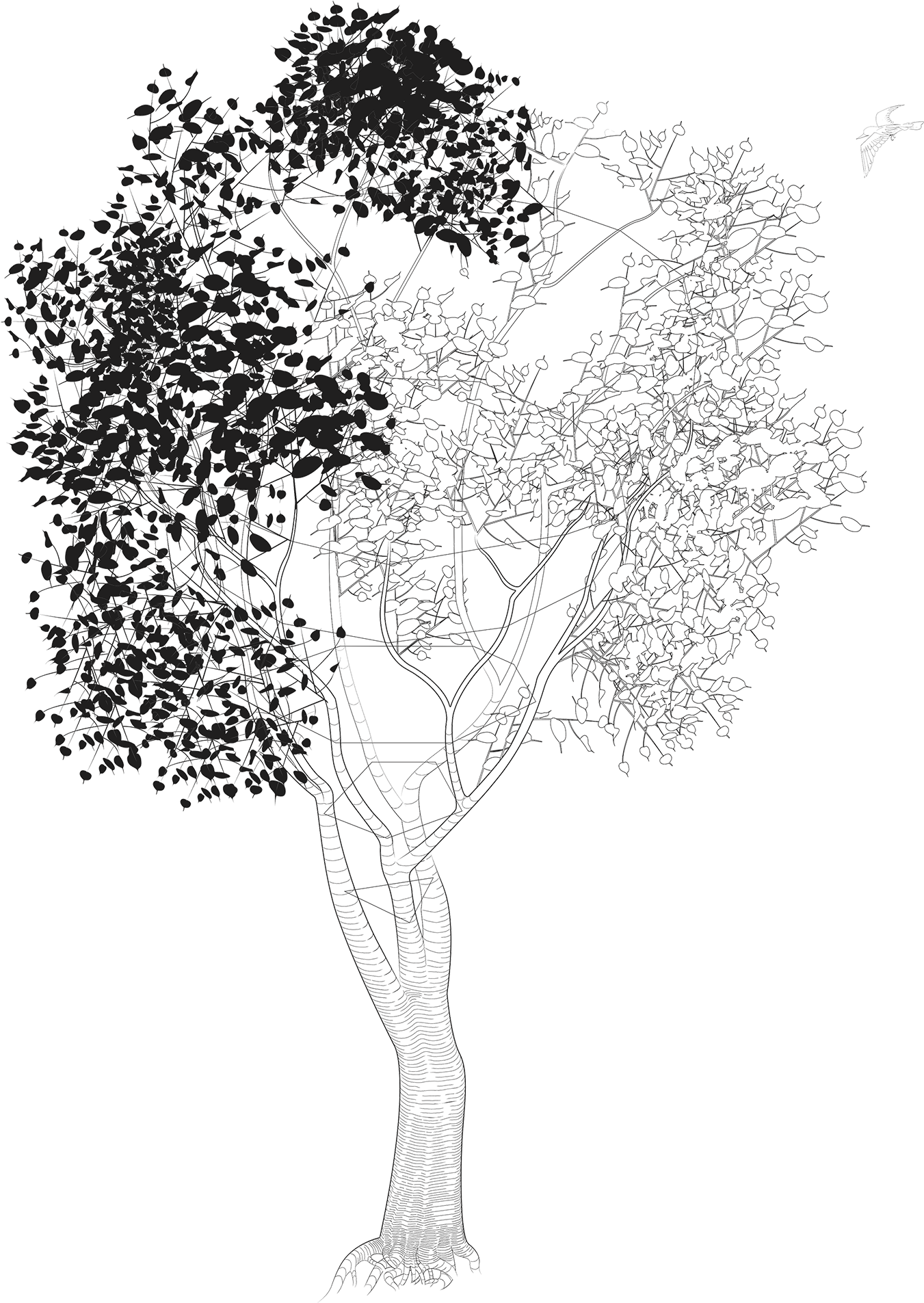 Значок дерева. Стилизованные деревья и кусты. Техника пуантель тушью. Стилизованное дерево. Стилизованное дерево.