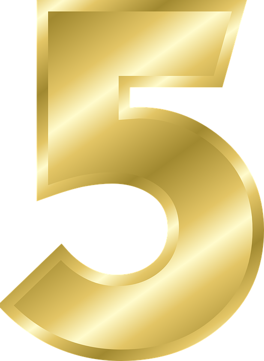 5 Number Png Images - Numero 5 De Oro (527x720), Png Download