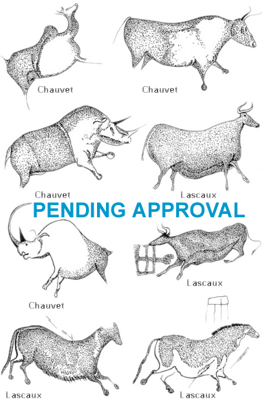 Cave-images - Stone Age Art Animals (388x586), Png Download