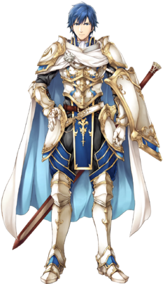 Chrom Knight Exalt Face - Fire Emblem Heroes Exalted Chrom (340x408), Png Download