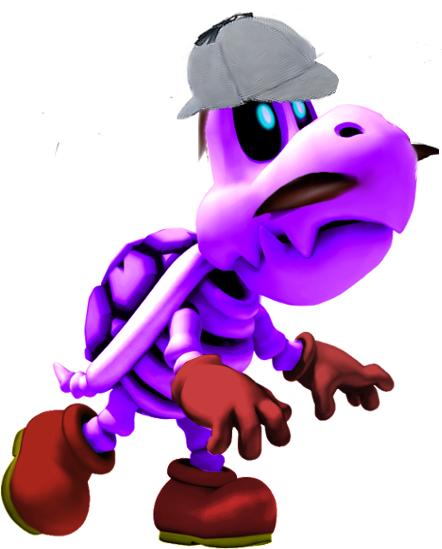 Detective Bones - Dry Bones Mario (442x549), Png Download