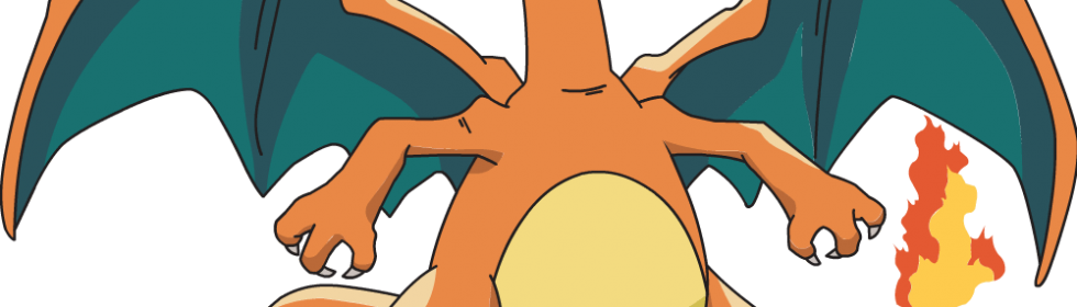 Banner Art For Games Like Pokemon Firered - Pokemon Charizard (980x280), Png Download