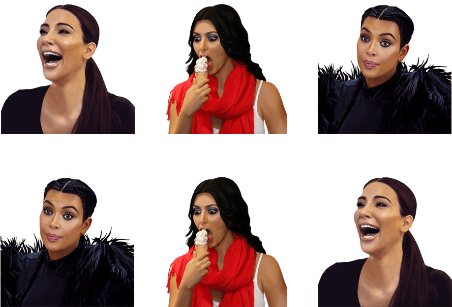 Kuwkimye - Kimkardashianwest - Com - New Kimoji Pack - New Kimoji (1000x738), Png Download