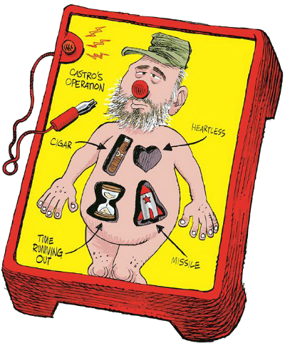 One Should Read The Rest Of This Post Below Over At - Castro And Batista Cartoon Gif (400x481), Png Download