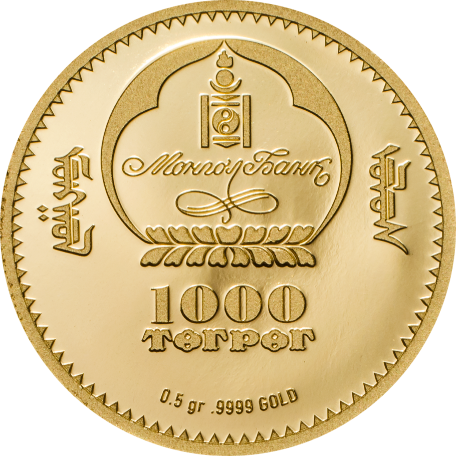 Fidel Castro Gold - Mongolia (910x910), Png Download