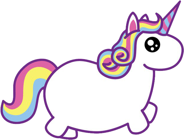 Unicornios Em Png - Fat Unicorn (720x556), Png Download