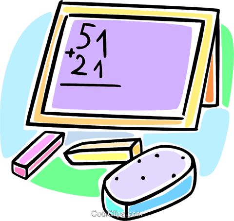 School Blackboard Royalty Free Vector Clip Art Illustration - Mathematics (480x455), Png Download