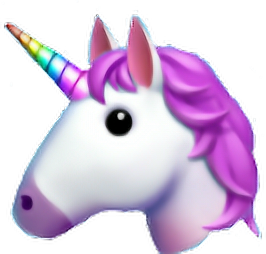 Sticker Unicornio Unicorn Emoji Whatsapp - Unicorn Emoji No Background (556x508), Png Download