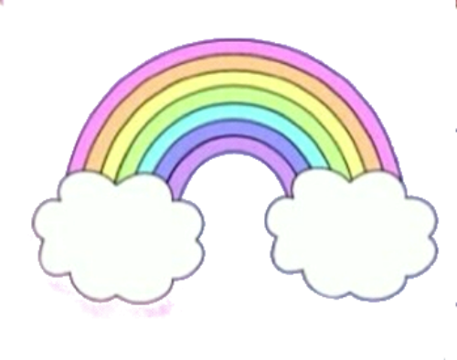 Transparent Image - Pastel Rainbow Clipart (500x394), Png Download