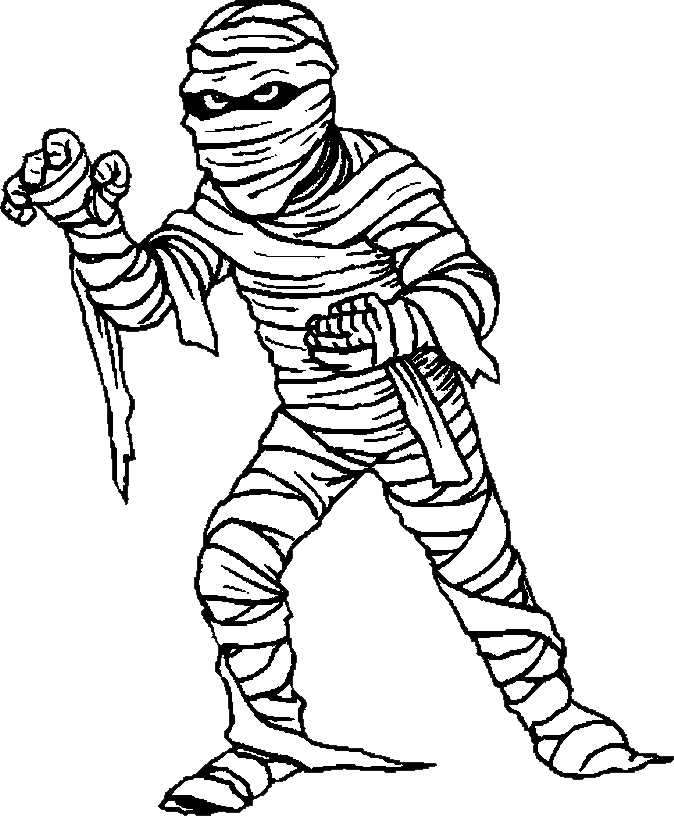 Mummy Png - Dibujo De Momia Para Halloween (674x816), Png Download