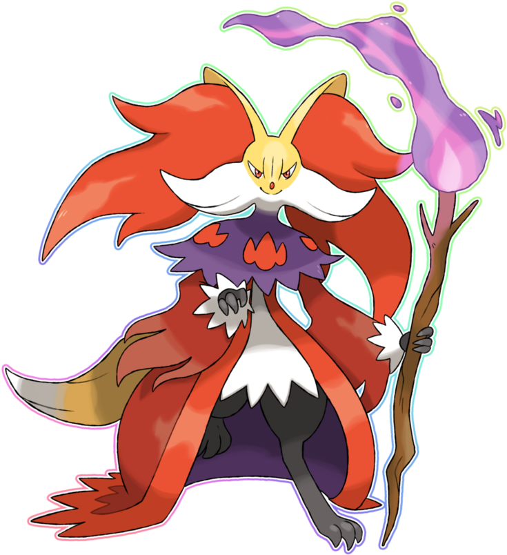 Mega Delphox By Lucas Costa-d9osc15 - Pokemon Mega Delphox (894x894), Png Download
