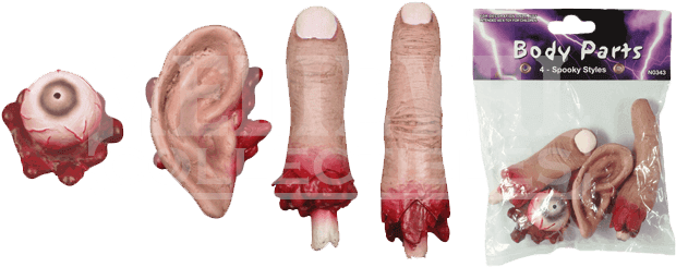 Severed Body Part Set - Seasons Severed Finger Ear Eyeball And Thumb (650x650), Png Download