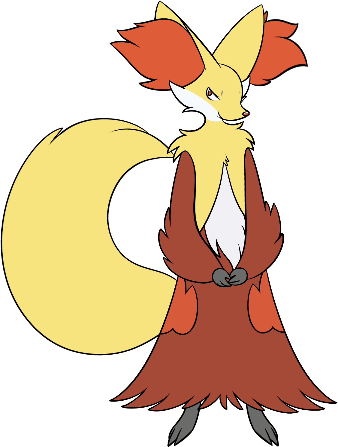 Delphox (1303x1500), Png Download