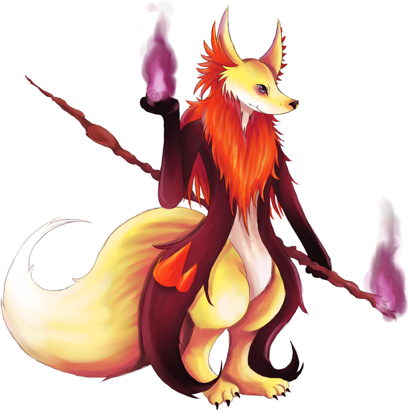 Delphoxredesign - Delphox Alternative (857x828), Png Download