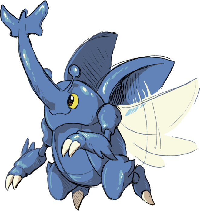 Heracross For @batwink - Cartoon (660x694), Png Download