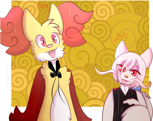The Misadventures Of Basil The Delphox - Cartoon (540x444), Png Download