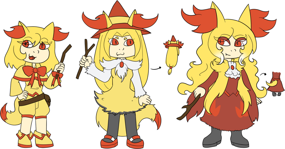 Fennekin - Theéspëtåles - Braixen - Trashcan711 - Delphox - Cartoon (1000x524), Png Download