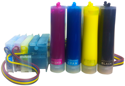 Sistema De Tinta Continua Para Impresora Hp Compuesta - Sistema De Tinta Continua Png (498x371), Png Download