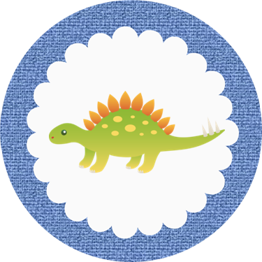 Free Printable Dinosaur Baby Shower Cupcake Toppers - Free Dinosaur Baby Shower Printables (375x375), Png Download