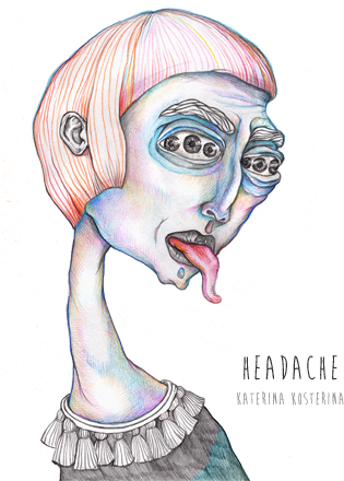 “i Had A Headache On The Left Side Of My Brain, So - Illustration (340x467), Png Download