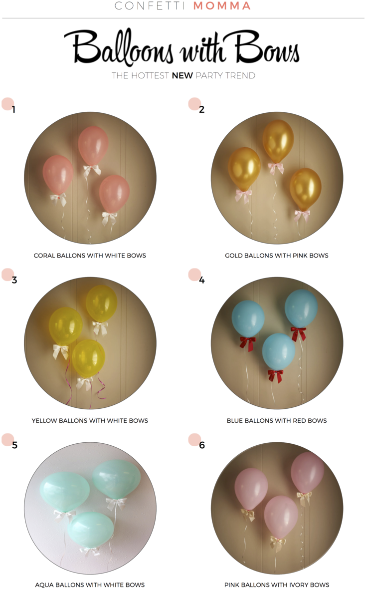 Balloons With Bows Confetti Momma - Birthday (750x1235), Png Download