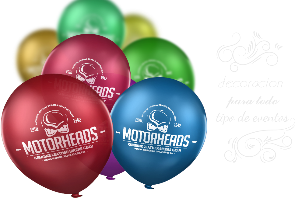 Para Fiestas - Balloon Psd Free Mockup (1200x650), Png Download