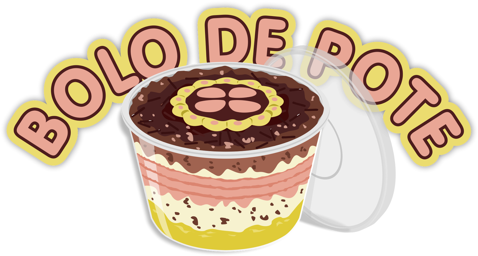 Bolo De Pote • Desenho • Png - Bolo No Pote Desenho Png (1600x860), Png Download