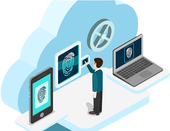 Looking For A First Class Security Audit - Biometrics Illustration (571x418), Png Download