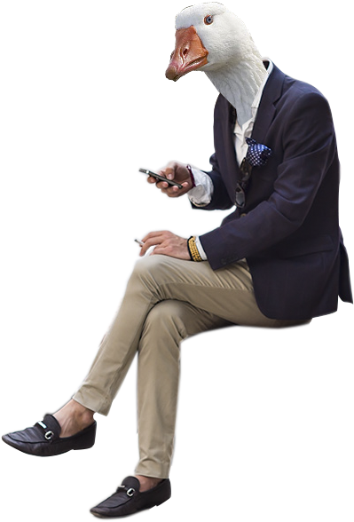 Crazy Animals - Persona Sentada Png (504x800), Png Download