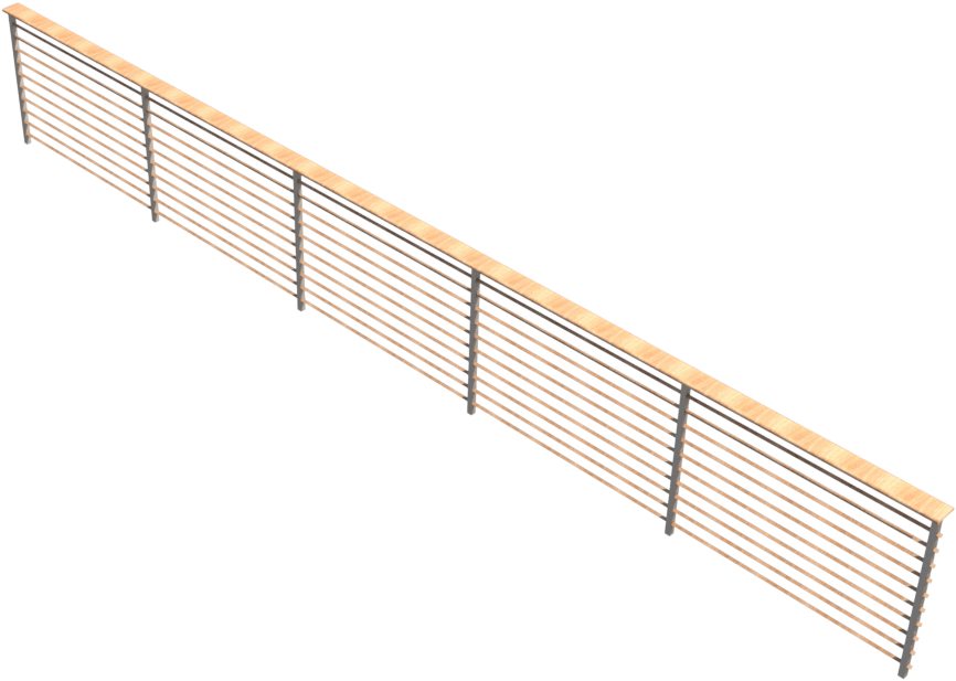 Baranda De 900mm Con 6 Postes Y Un Pasamano De 120mm - Handrail (1000x880), Png Download