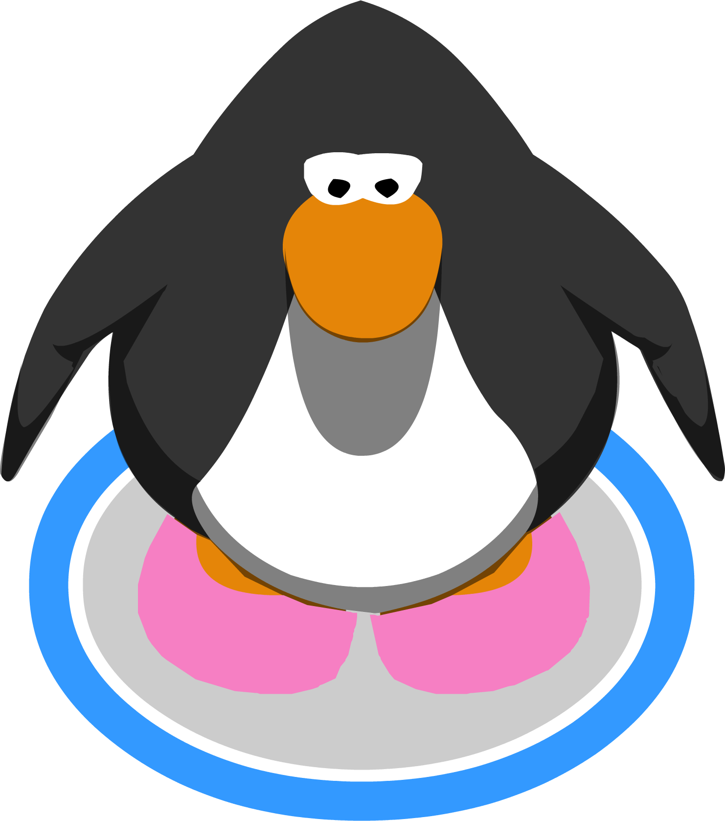 Disgust Shoes In-game - Club Penguin Blue Penguin (1482x1677), Png Download