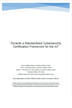 White Paper Towards A Standardized Cybersecurity Certification - Internet Of Things (578x423), Png Download