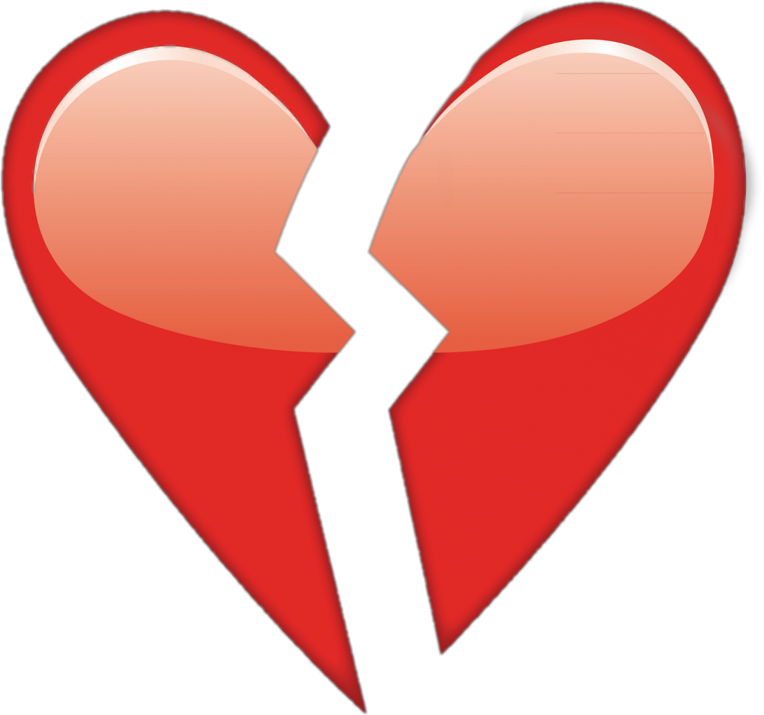Emoji Heart Broke Png (1093x1024), Png Download