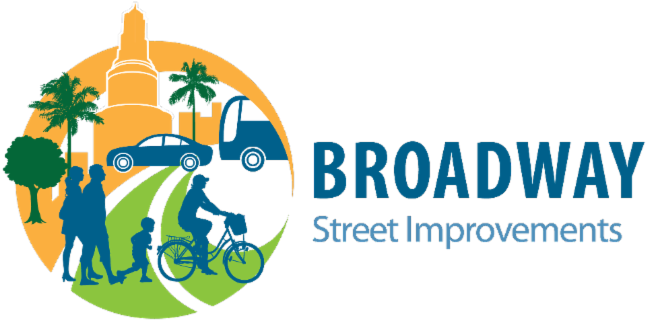 Broadway Street Improvements - People Cycling (800x349), Png Download