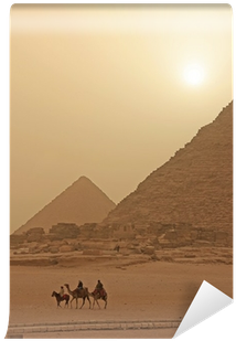 Giza Plateau In A Sand Storm, Cairo Wall Mural • Pixers® - Pyramid (400x400), Png Download
