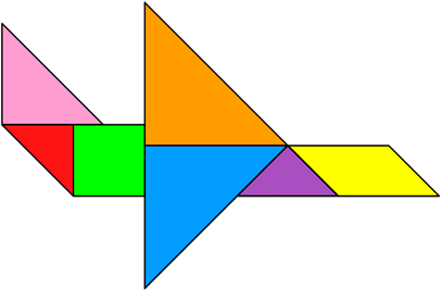Un Avión De Figuras Geométricas - Tangram Puzzle Airplane (420x420), Png Download