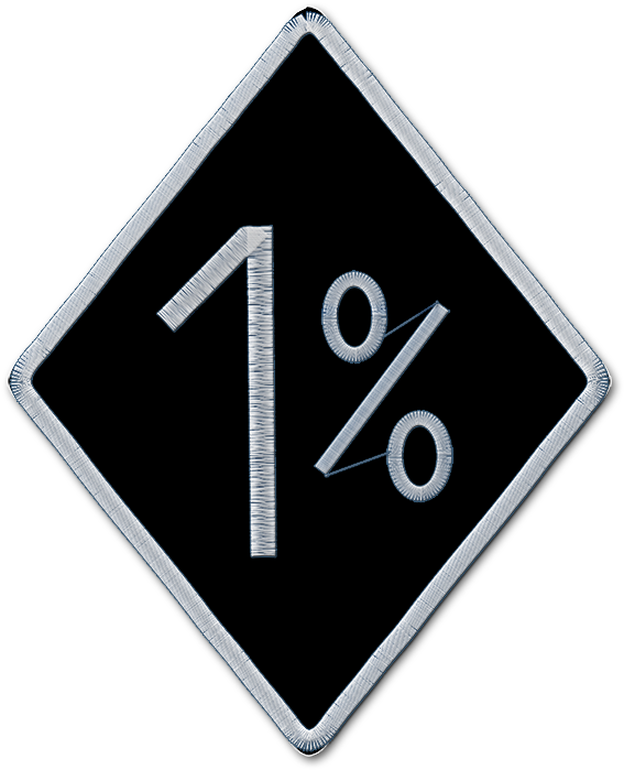 Outlaw Motorcycle Clubs And The Culture That Spawned - Logo 1% (600x723), Png Download