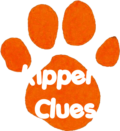 Kipper's Clues Logo - Blue's Light Blue Paw Print (491x480), Png Download
