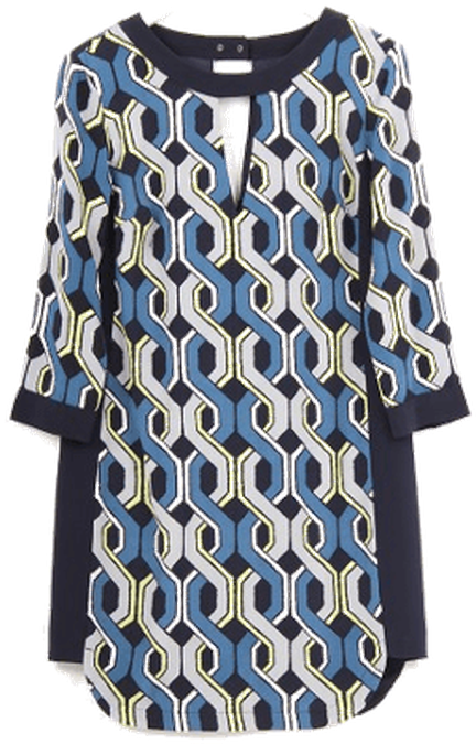 Vestido Figuras Geométricas - Pattern (442x678), Png Download