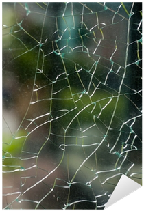 Vinilo Pixerstick Fondo De Cristal Roto - Spider Web (400x400), Png Download
