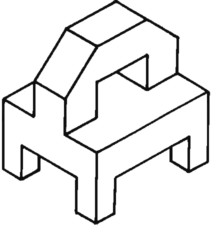 Resultado De Imagen Para Figuras Geometricas De Dibujo - Drawing Holes In Isometric (422x450), Png Download
