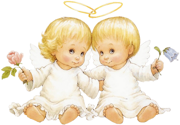 Publicado Por Marcos Gratis Para Tus Fotos, Png En - Boy And Girl Angels (800x584), Png Download