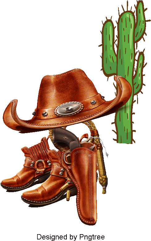 Vector Cowboy Supplies, Cartoon Cowboy Hat, Cartoon - Portable Network Graphics (800x800), Png Download
